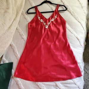 Vtg Satin Slip Dress